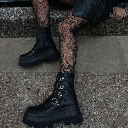 .⋆✮ PANTYS ENCAJE S/M (negro & burdeo) ⋆.