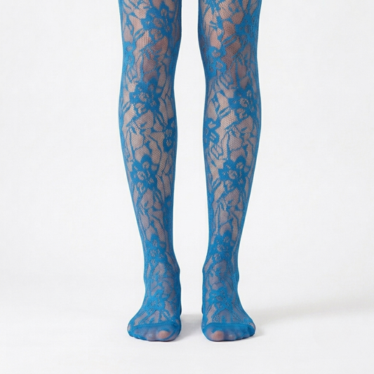 PANTYS ENCAJE (turquesa)